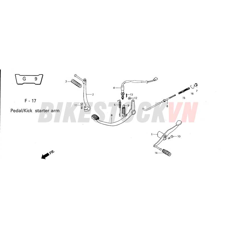 F-17_CẦN SANG SỐ/CẦN PHANH/ CẦN KHỞI ĐỘNG